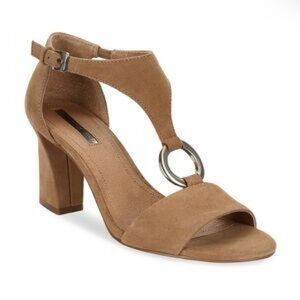 Tahari Heels suede tan new Size 8.5
